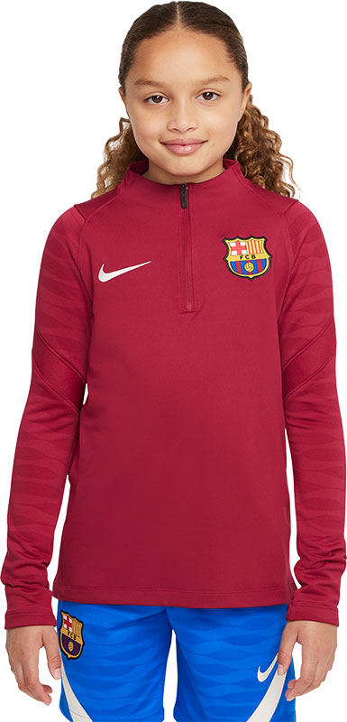FC Barcelona Drill Top 2021-2022 Kids Noble Red