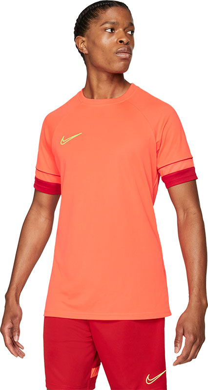 Nike Dri-FIT Sportshirt - Maat S  - Mannen - Oranje - Rood - Geel